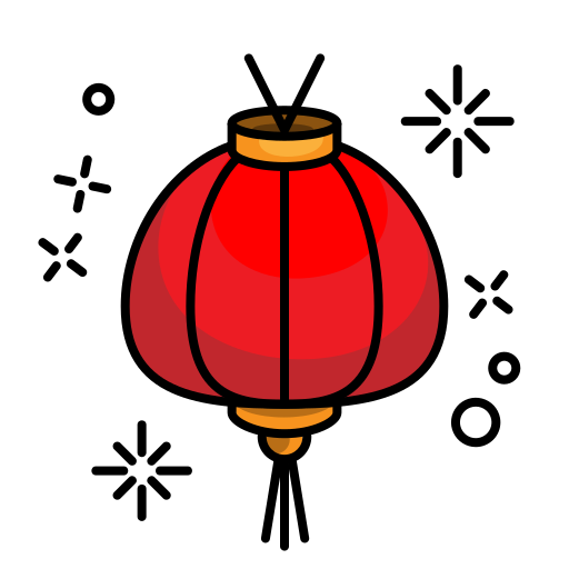 китайский фонарик Generic Outline Color иконка