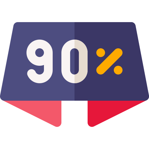 90 percent Basic Rounded Flat icon