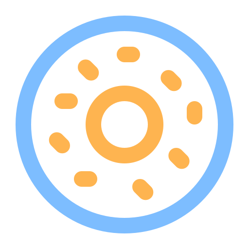 Donut Generic Outline Color icon