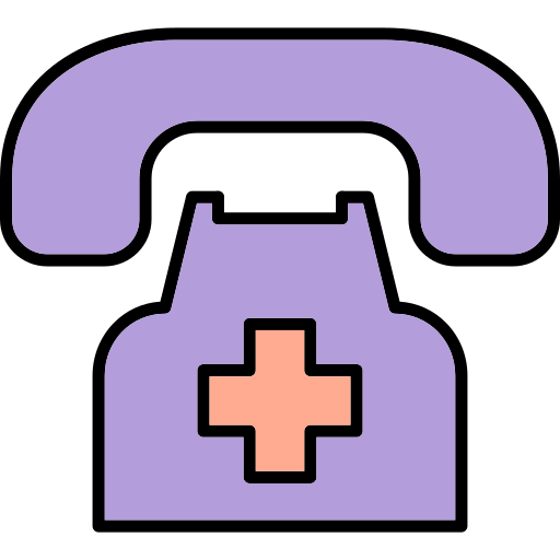 telefono di emergenza Generic Outline Color icona