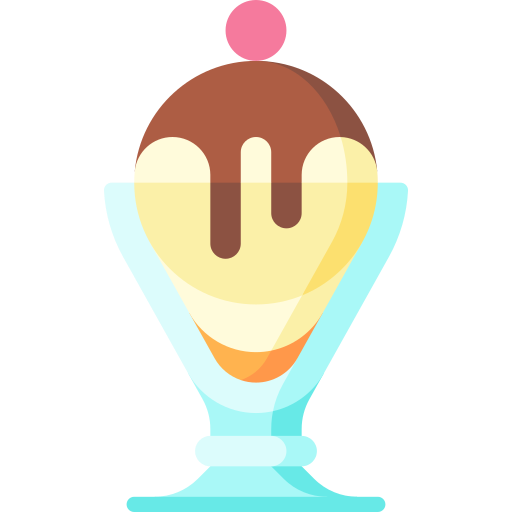 helado con frutas y nueces Special Flat icono