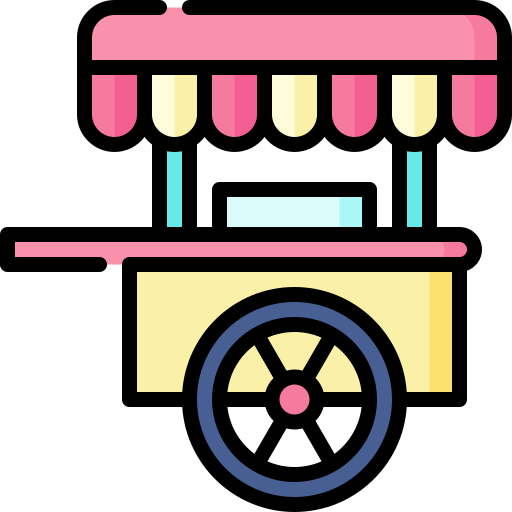carrito de comida Special Lineal color icono