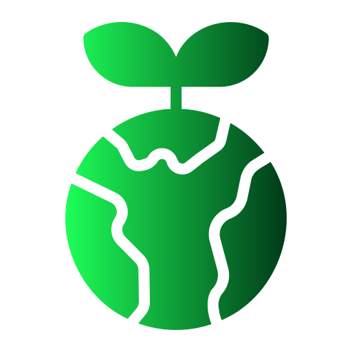 mundo verde Generic Flat Gradient icono