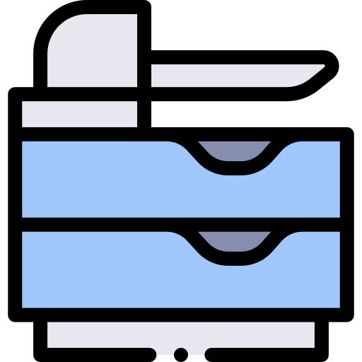 kserokopiarka Detailed Rounded Lineal color ikona