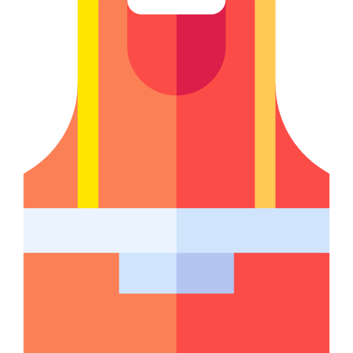 Life vest Basic Straight Flat icon