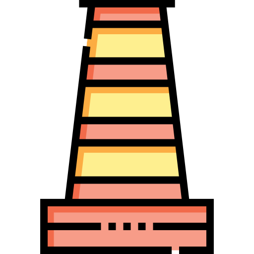 cono di traffico Detailed Straight Lineal color icona