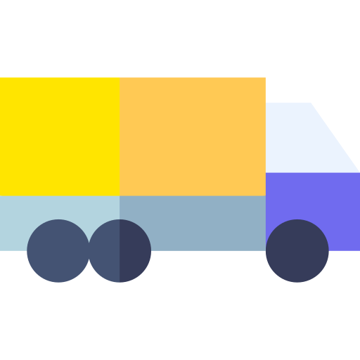 Truck Basic Straight Flat icon