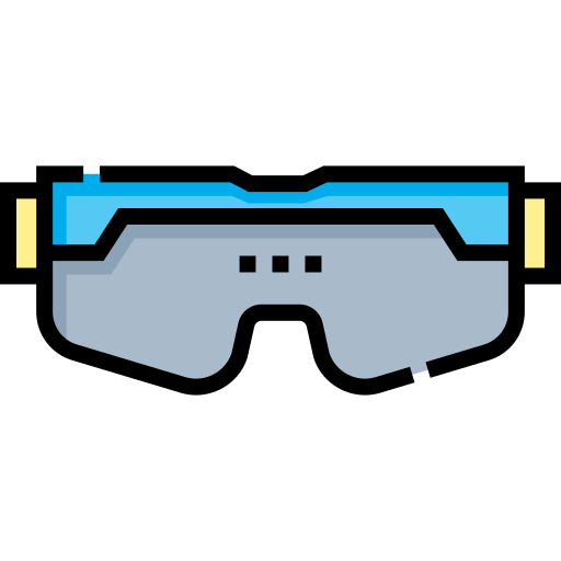 occhiali di sicurezza Detailed Straight Lineal color icona