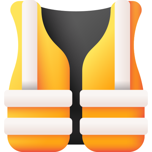 Life jacket 3D Color icon