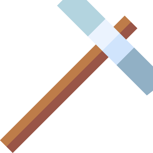 Pick hammer Basic Straight Flat icon
