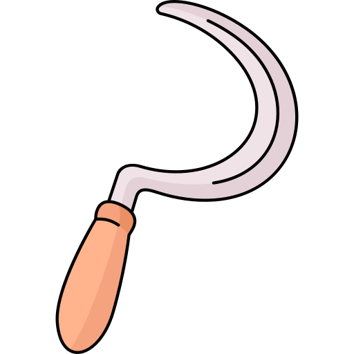 Sickle Generic Thin Outline Color icon