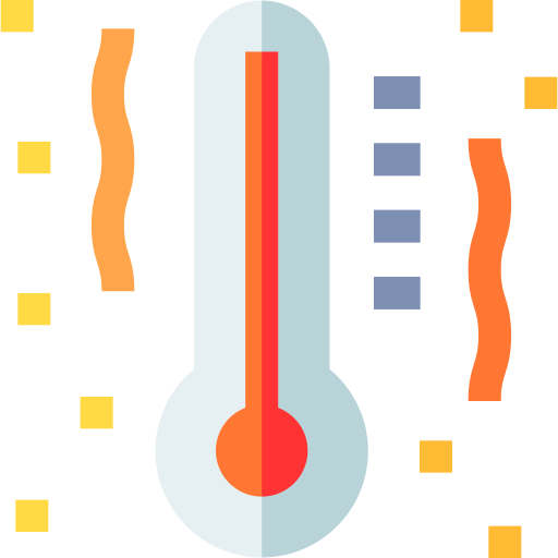 température chaude Basic Straight Flat Icône