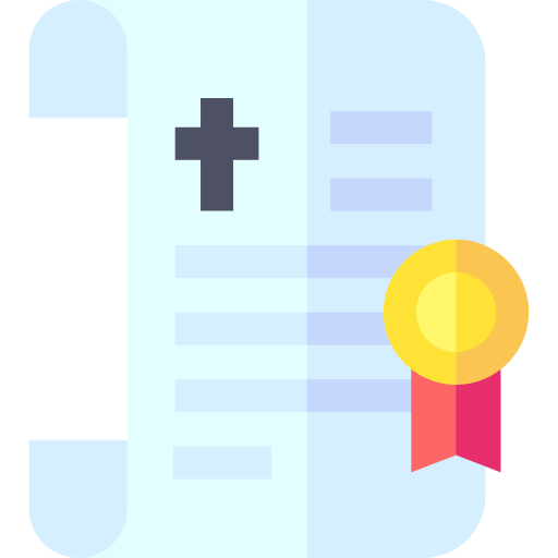 Death certificate Basic Straight Flat icon