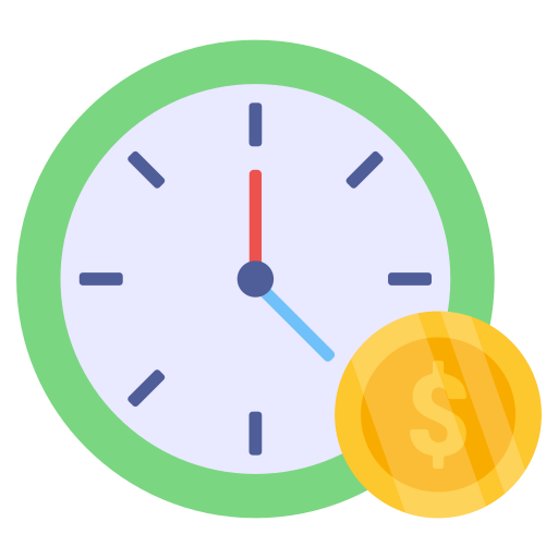 Время - деньги Generic Flat иконка