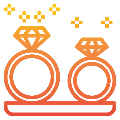 Wedding ring Catkuro Gradient icon