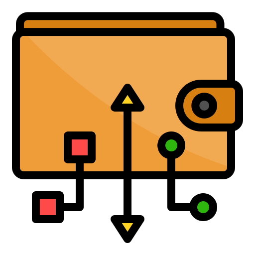 portafoglio crittografico Generic Outline Color icona
