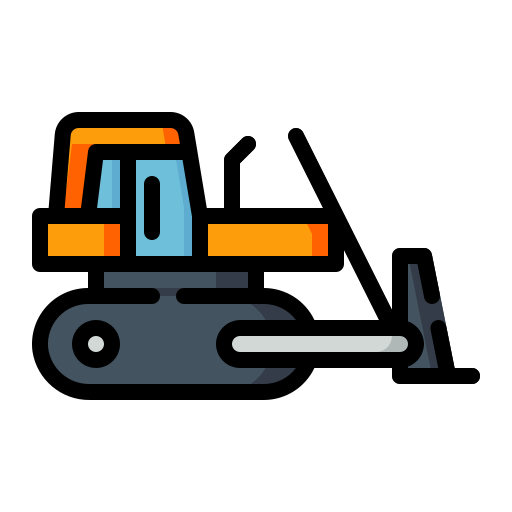 Bulldozer Generic Outline Color icon