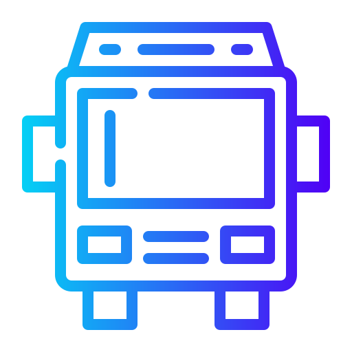 bus Super Basic Rounded Gradient icon
