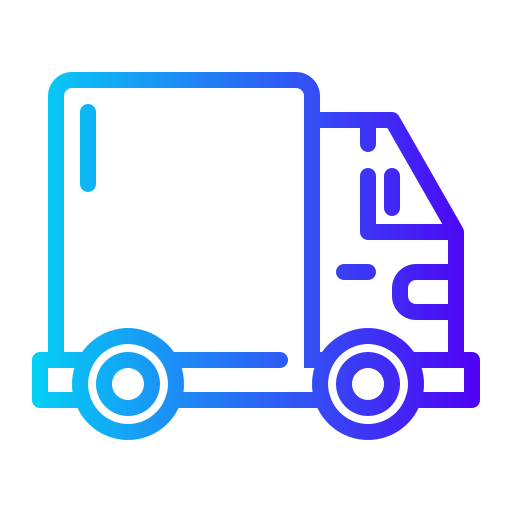 Delivery van Super Basic Rounded Gradient icon