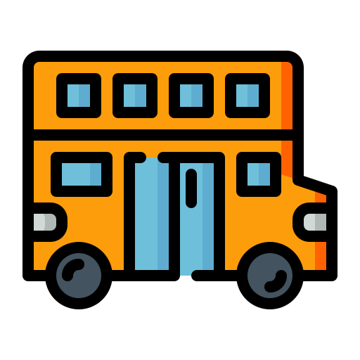 autobús de dos pisos Generic Outline Color icono