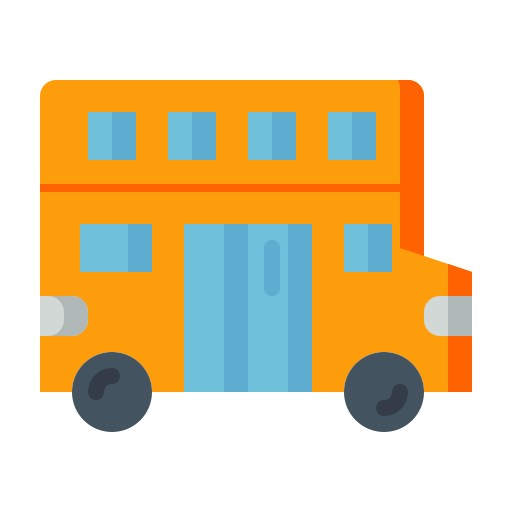 autobús de dos pisos Generic Flat icono