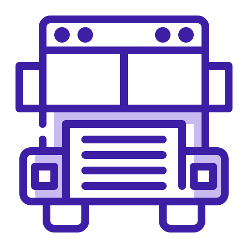 School bus Generic Color Omission icon