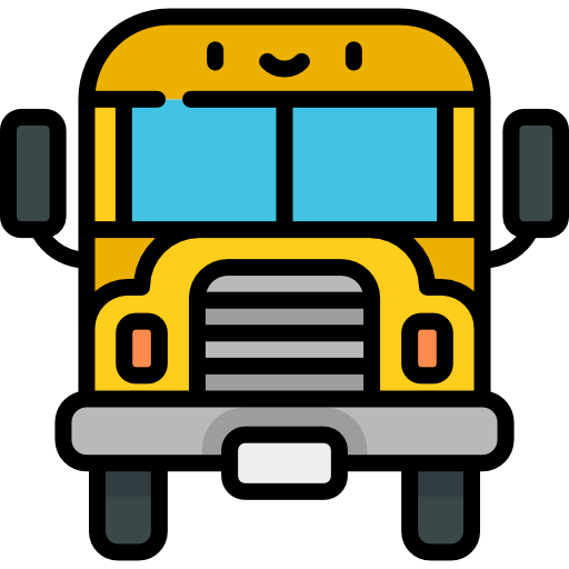 autobús Kawaii Lineal color icono