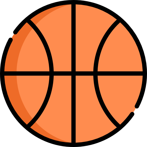 basquetebol Kawaii Lineal color Ícone