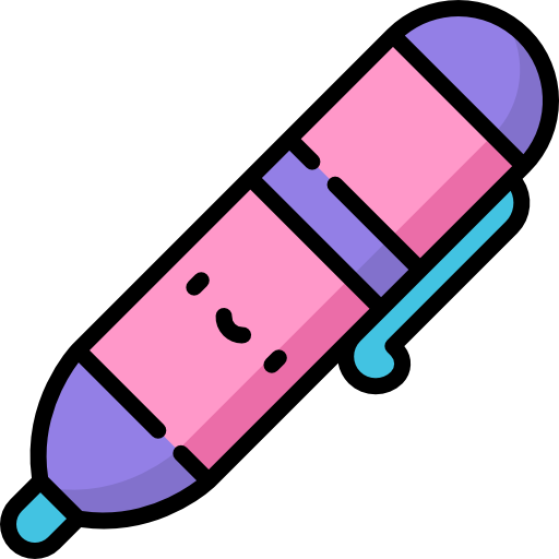 Pen Kawaii Lineal color icon