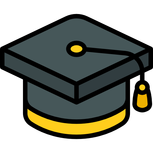 Graduate cap Kawaii Lineal color icon