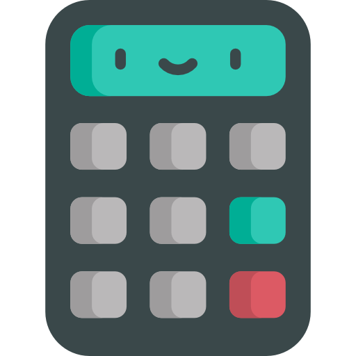 Calculator Kawaii Flat icon