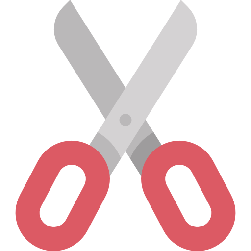Ножницы Kawaii Flat иконка