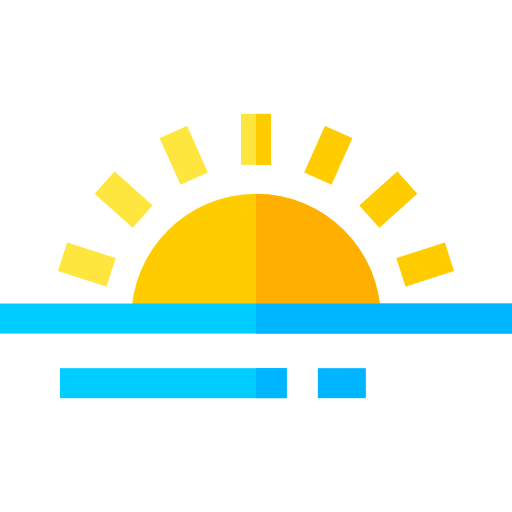Восход солнца Basic Straight Flat иконка