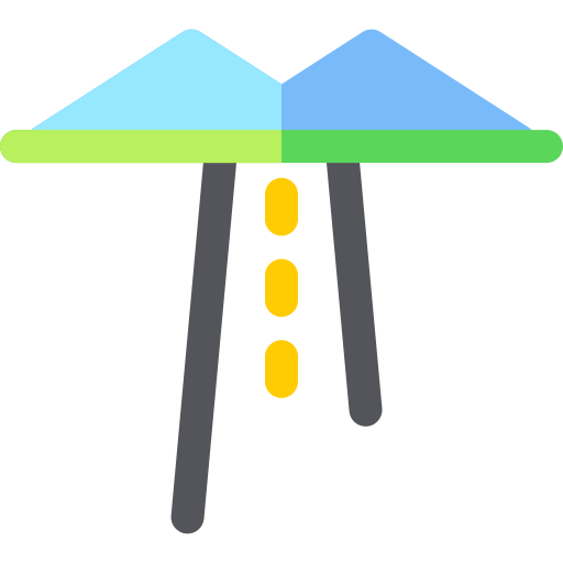 route Basic Rounded Flat icon