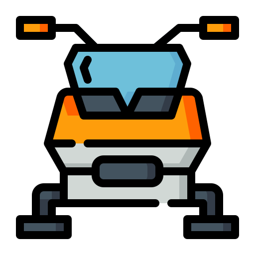 Snowmobile Generic Outline Color icon