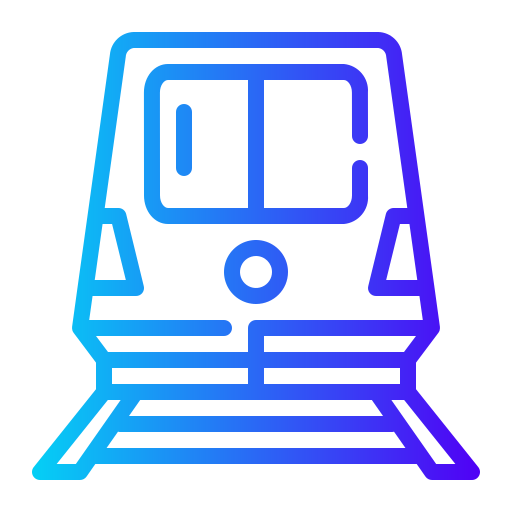 Train Super Basic Rounded Gradient icon