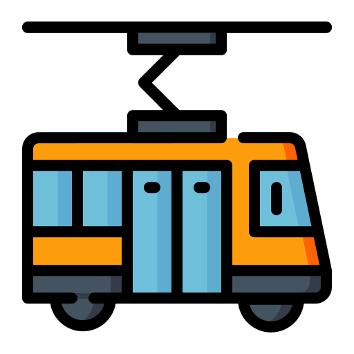 Tram Generic Outline Color icon