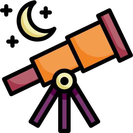 teleskop Generic Outline Color ikona