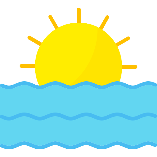 Beach sunset Generic Flat icon