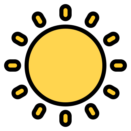 太陽 Generic Outline Color icon