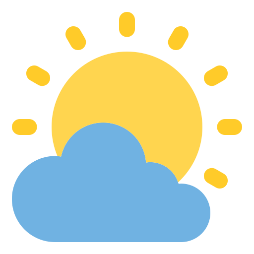 wolken en zon Generic Flat icoon