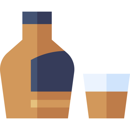 Whiskey Basic Straight Flat icon