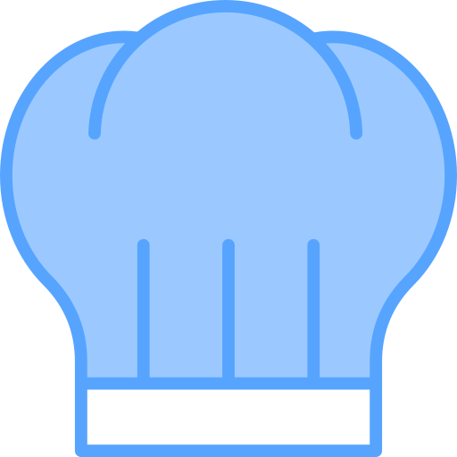 요리사 모자 Generic Blue icon