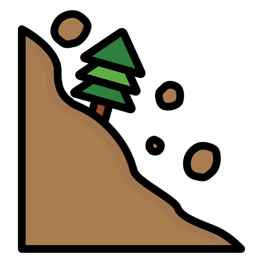 地滑り Generic Outline Color icon