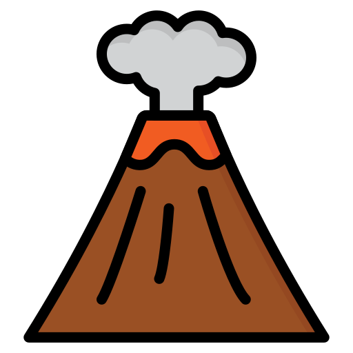 Volcano Generic Outline Color icon