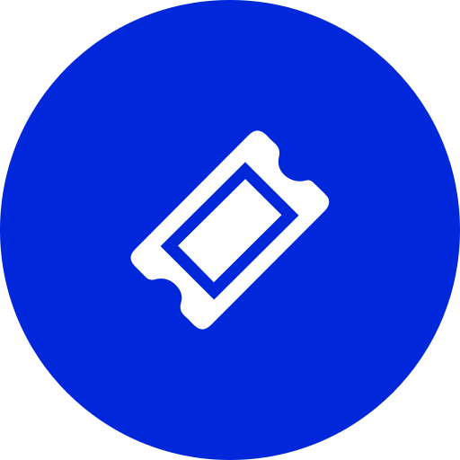チケット Generic Blue icon