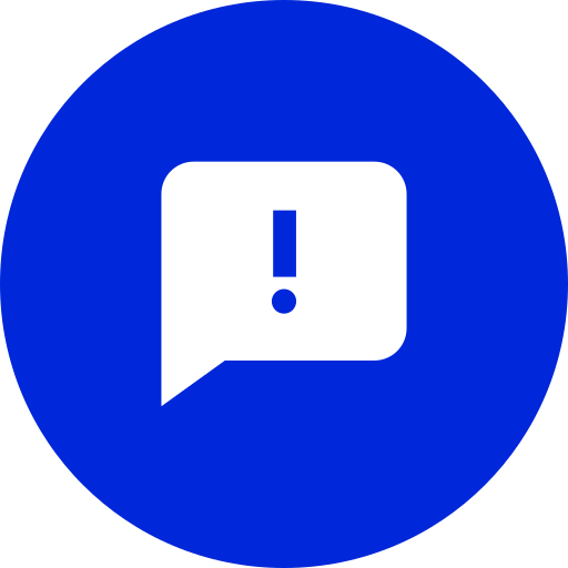 Failed message Generic Blue icon