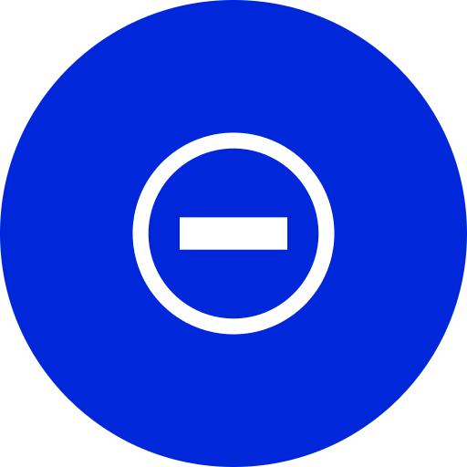 Minus Generic Blue icon