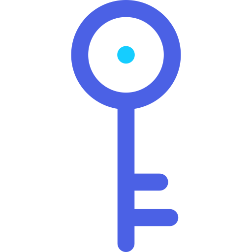 鍵 Generic Outline Color icon