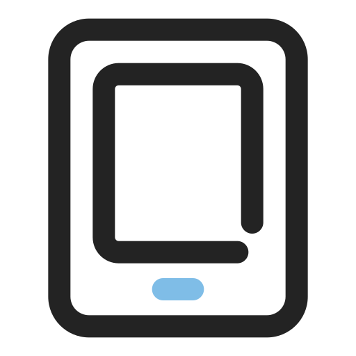 teléfono móvil Generic Outline Color icono